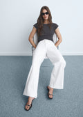 WHITE CULOTTE JEANS