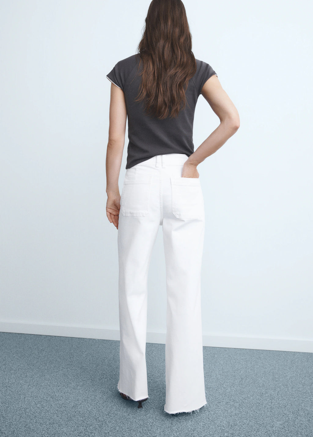 WHITE CULOTTE JEANS