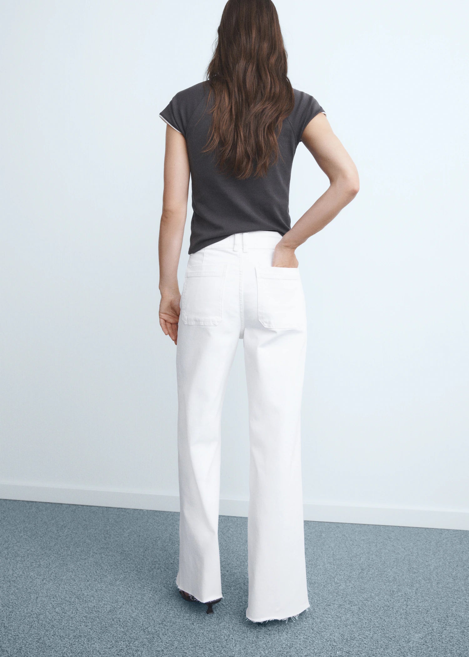 WHITE CULOTTE JEANS